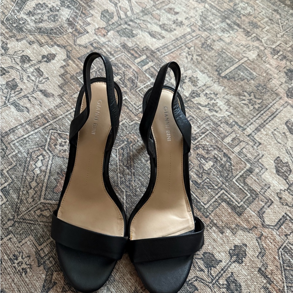 Gianni Bini Devlyy Black Strappy Heels